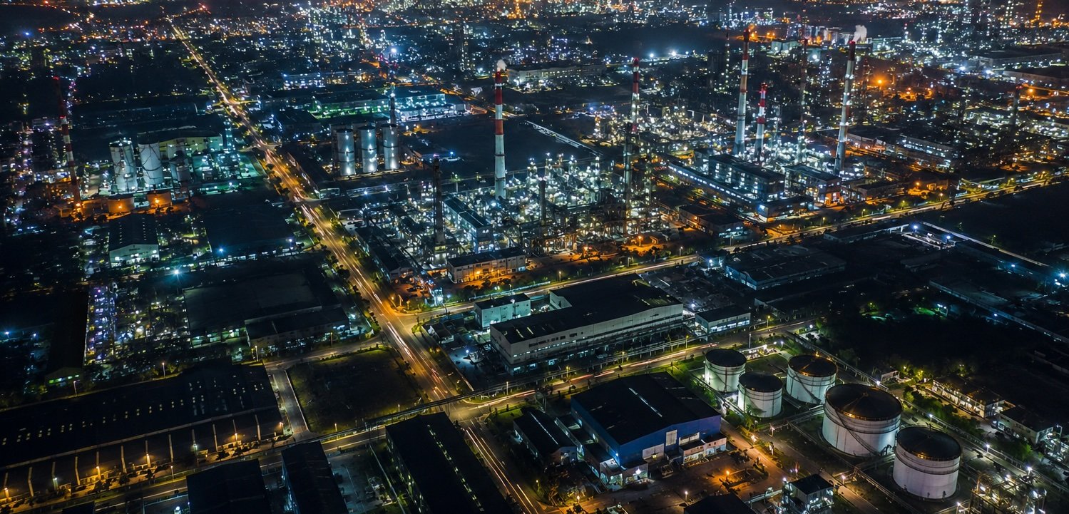 India C&I industrial area at night